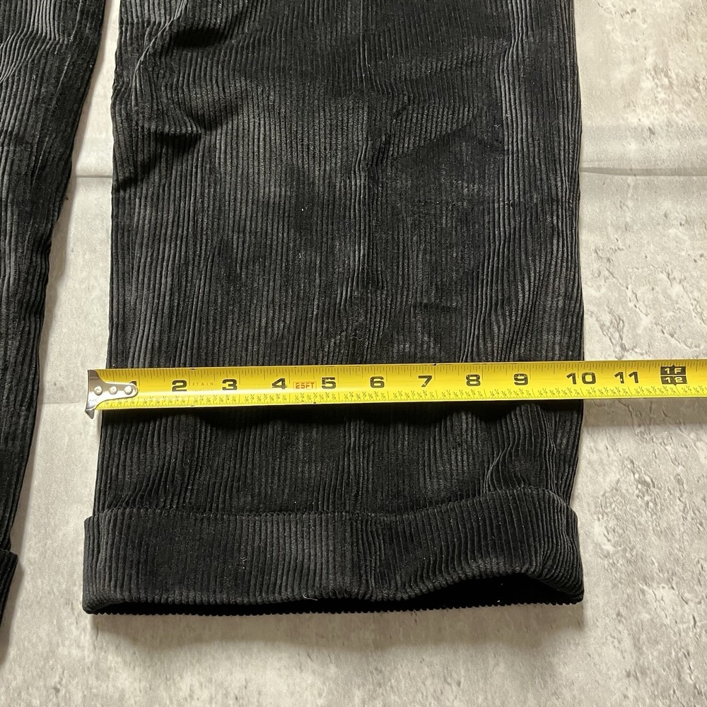 Mens Nautica Rigger Cuffed Pleated Corduroy Pants Size 38x30 Black - Picture 2 of 10